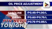 Oil price adjustment set next week