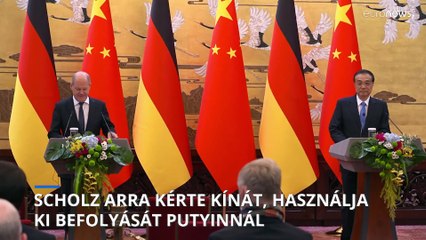 Scholz arra kérte Kínát, használja fel befolyását Vlagyimir Putyinnál
