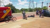 Motociclista fica ferido após acidente de trânsito no Bairro Brasmadeira