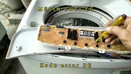 Kode error DE mesin cuci LG