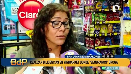 SJM: Realizan diligencias en minimarket donde “sembraron” droga