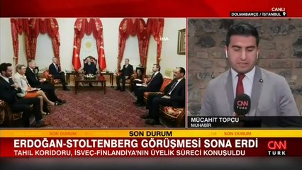 Cumhurbaşkanı Erdoğan ve Stoltenberg görüşmesi sona erdi