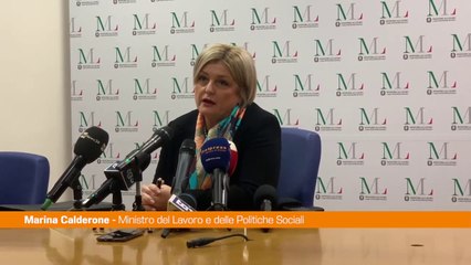 Lavoro, Calderone "Risolvere emergenza giovani e donne"