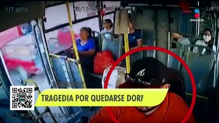 Chofer de transporte urbano en Hermosillo se queda dormido y atropella a hombre