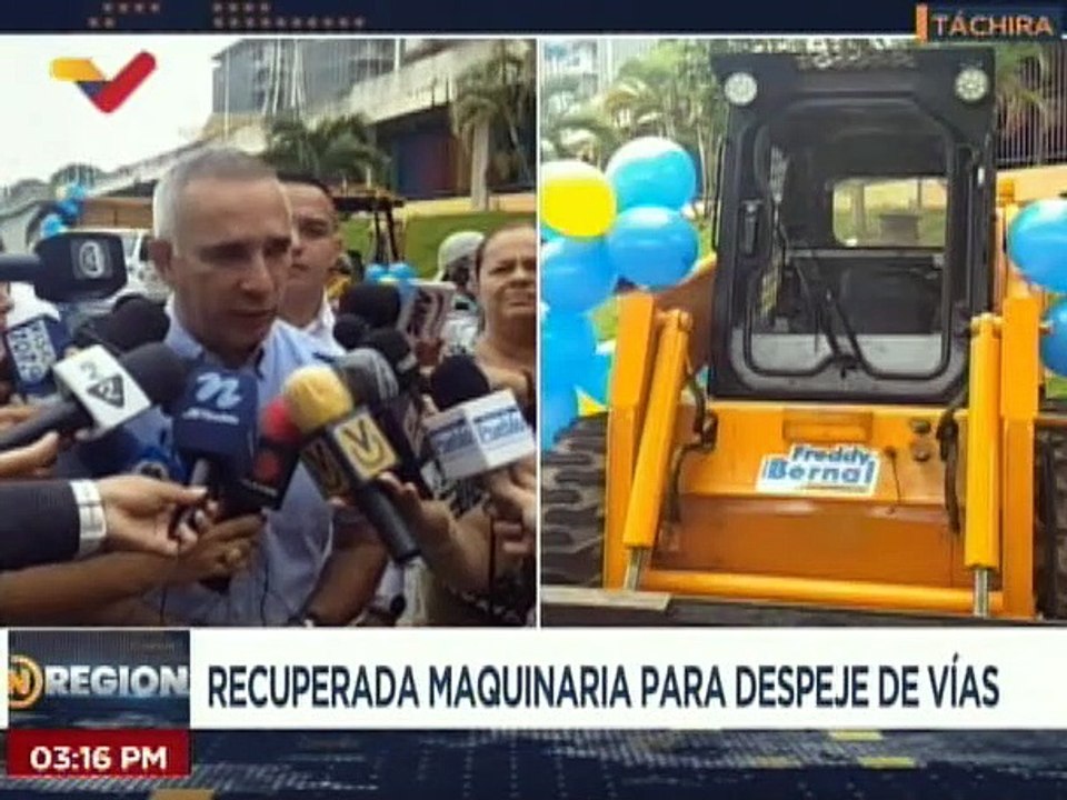 Gobernación del edo. Táchira  concretó la recuperación de diversas maquinarias de trabajo pesado
