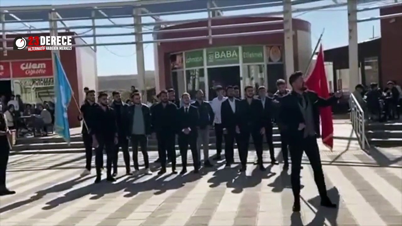 Ülkücü öğrenciler terör sevicilere meydan okuyu...
