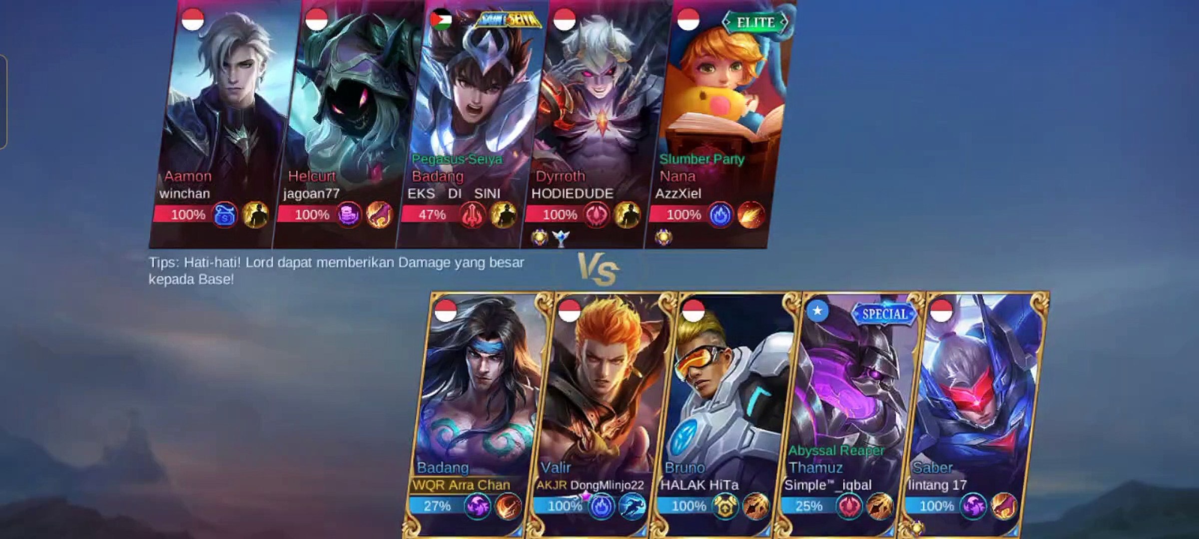 TOP PLAYER GAME MOBILE LEGEND