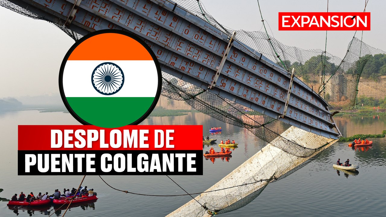 COLAPSA PUENTE COLGANTE en INDIA y deja a 132 MUERTOS | ÚLTIMAS NOTICIAS