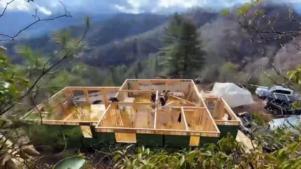 Build a cliffside house 10 minutes time lapse