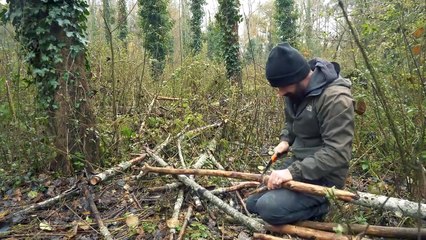 Building warm survival shelter