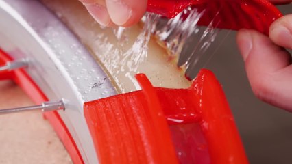 Making irrational tires using hot glue gun sticks