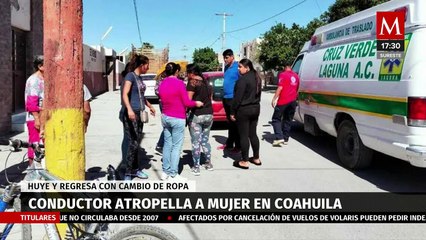 En Coahuila, conductor huye después de atropellar a mujer