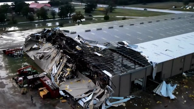 Tornado-warned storms carve a path of damage through East Texas