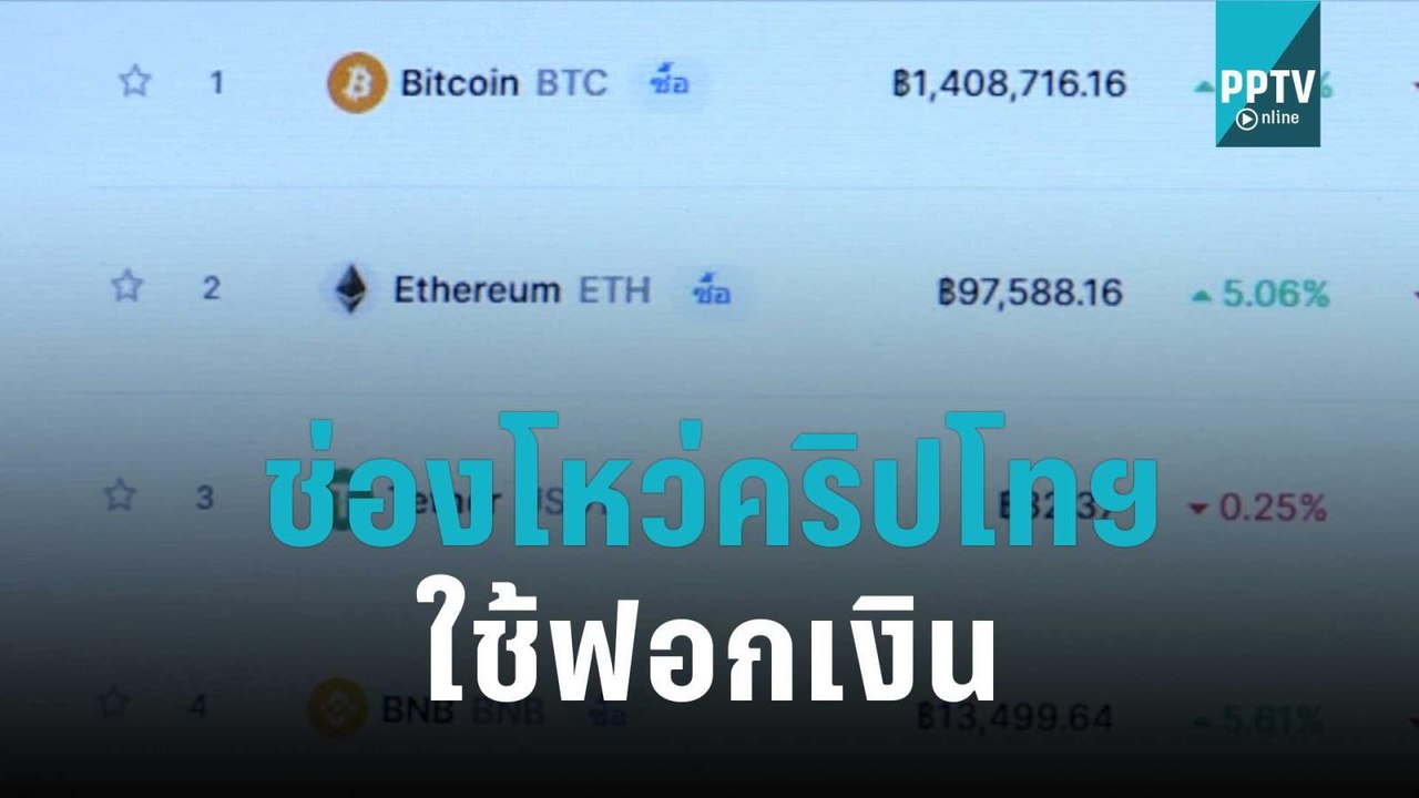 เปิดช่องโหว่ของเงินคริปโทฯ ช่องทางมิจฉาชีพใช้ฟอ...