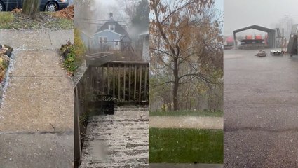 Hail pummels the capital of Wisconsin