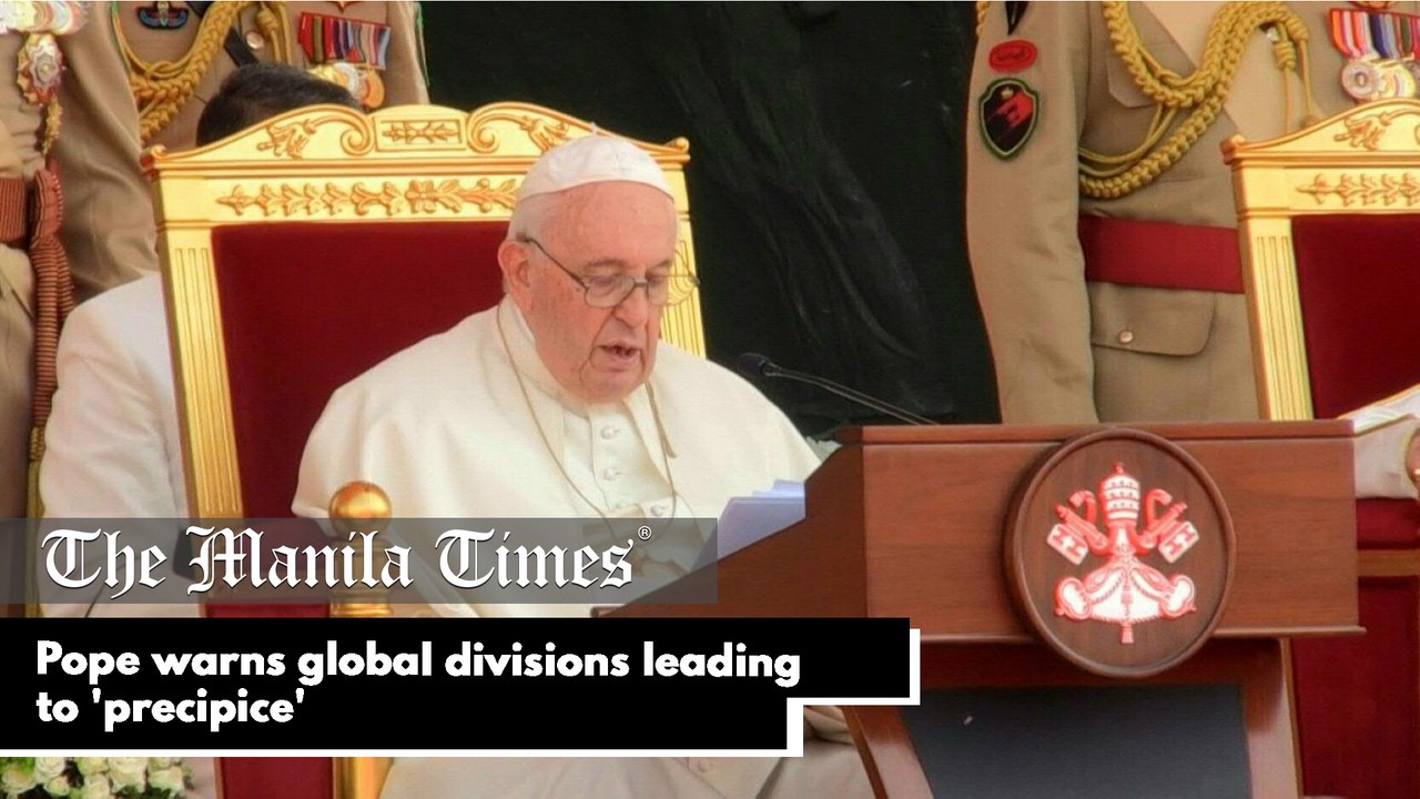 Pope warns global divisions leading to 'precipice'