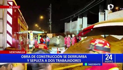Ventanilla: obra de construcción se derrumba y sepulta a dos trabajadores