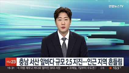 下载视频: 충남 서산 앞바다 규모 2.5 지진…일부 지역 흔들림