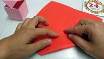 Instructions on how to fold a gift paper box quickly and easily.