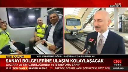 Gaziray hizmete giriyor... Ulaştırma ve Alt Yapı Bakanı CNN TÜRK'e konuştu!
