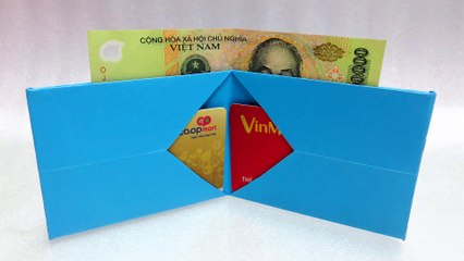 Instructions to make a Paper Wallet that can hold money and cards.