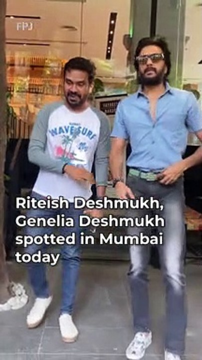 Watch Video: Riteish Deshmukh, Genelia Deshmukh spotted in Mumbai today