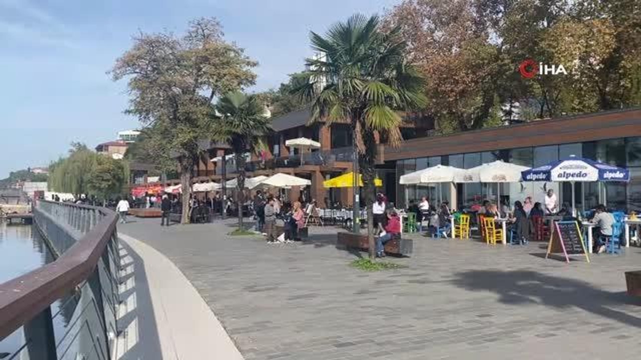 Sıcak havanın tadını yürüyüş yaparak ve balık tutarak değerlendirdiler