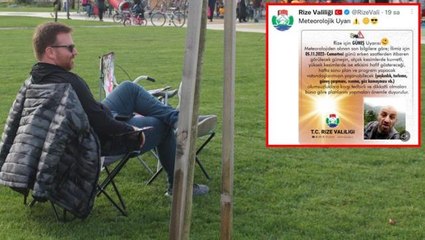 Rize Valiliği'nden esprili 'güneş' uyarısı! Paylaşımı görenler ""Hesap hacklenmiş olabilir"" demekten kendini alamadı