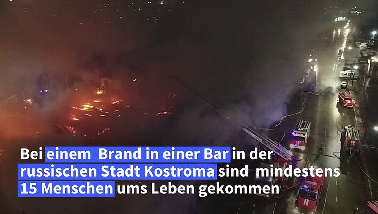 Tote bei nächtlichem Brand in Bar in Russland