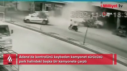 Adana’da trafik kazasından inanılmaz kurtuluş