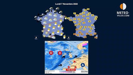prévisions météo villes du samedi 5 novembre 2022