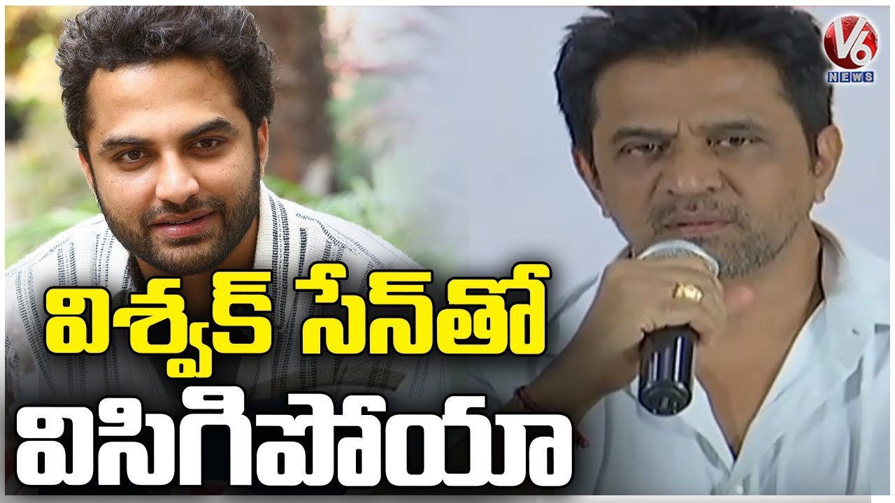 Actor Arjun Sarja Comments On Vishwak Sen Behaviour _  Arjun Vs Vishwak Sen    V6 News (3)