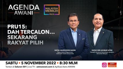 Agenda AWANI: Dah tercalon...sekarang rakyat pilih