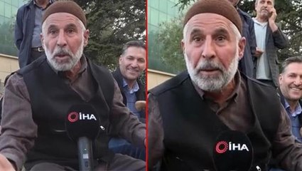 Yaşlı amcadan ilginç sözler: CHP'liyim ama Erdoğan'ın hastasıyım