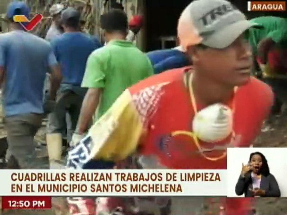 Aragua | Cuadrillas intensifican labores de recuperación y despeje en el mcpio. Santos Michelena