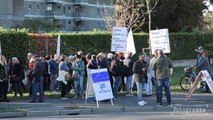 Milano, cavalcavia Giordani, protesta per revisione dei divieti Area B