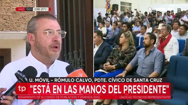 Rómulo Calvo pidió al presidente Luis Arce que le regale a Bolivia una solución al conflicto por el censo