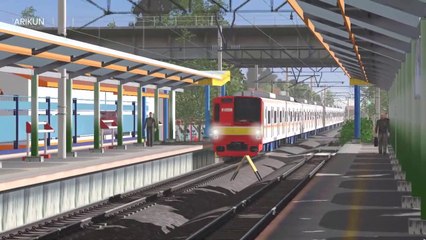 PASSING THE KRL AT TEBET STATION - Trainz Simulator Indonesia