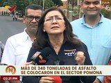 Misión Venezuela Bella habilita las calles del sector La Pomona con más de 340 toneladas de asfalto
