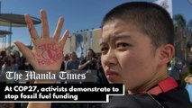 At COP27, activists demonstrate to stop fossil fuel funding