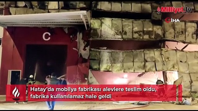 Hatay'da mobilya fabrikasında yangın