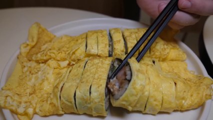 Restaurant that uses 3000 eggs a day! Omelette Egg Roll Kimbap  korean street food
