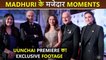 Madhuri Dixit's Exclusive Shots From UUNCHAI Premiere, Poses With Parineeti, Sooraj Barjatya