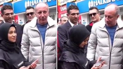 Fotoğraf çektiren genç kızın sorduğu soru Muharrem İnce'yi şok etti