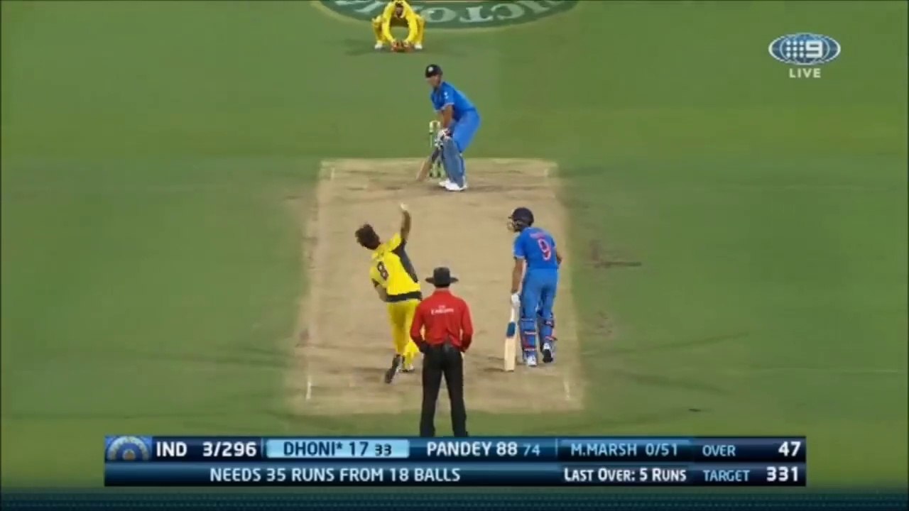 Cricket _ India win ODI thriller in Sydney (last 3 overs)