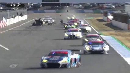 Super GT 2022 Motegi Race Massive Crash Under SC