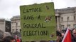 Thousands join protest march through central London to demand general election