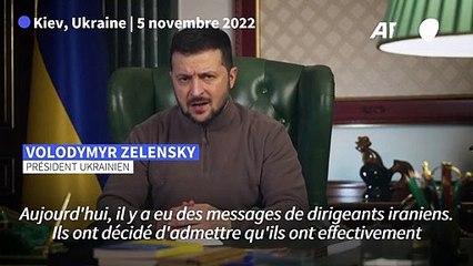 Zelensky accuse les dirigeants iraniens de minimiser le nombre de drones livrés à Moscou