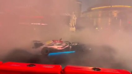 F1 2022 Las Vegas Exhibition Perez Hamilton Donuts Incident