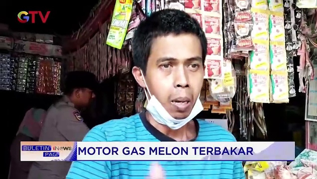 Motor Pembawa Gas LPG Terbakar Api Turut Menyambar Toko Sembako BuletiniNewsPagi